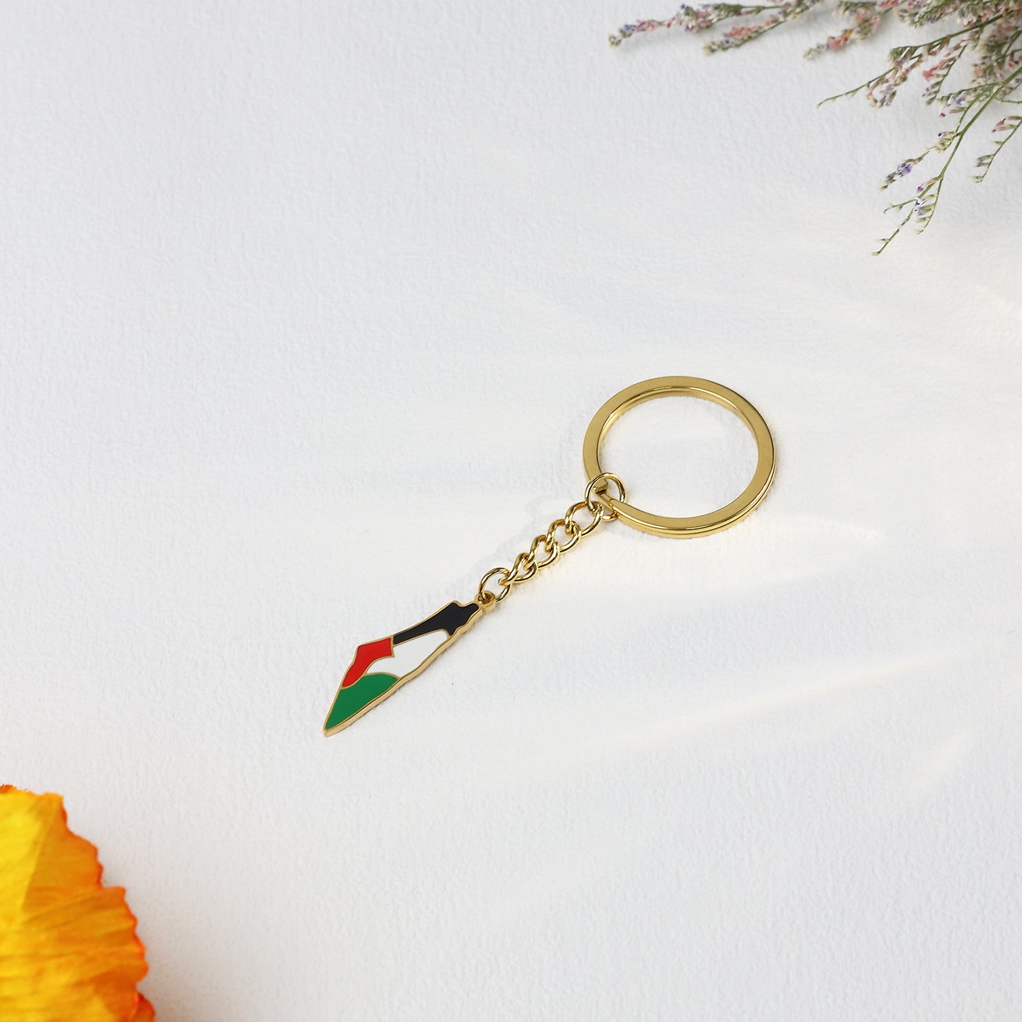 Palestine Map Keychain