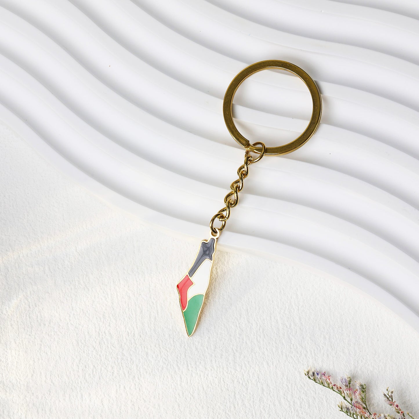 Palestine Map Keychain