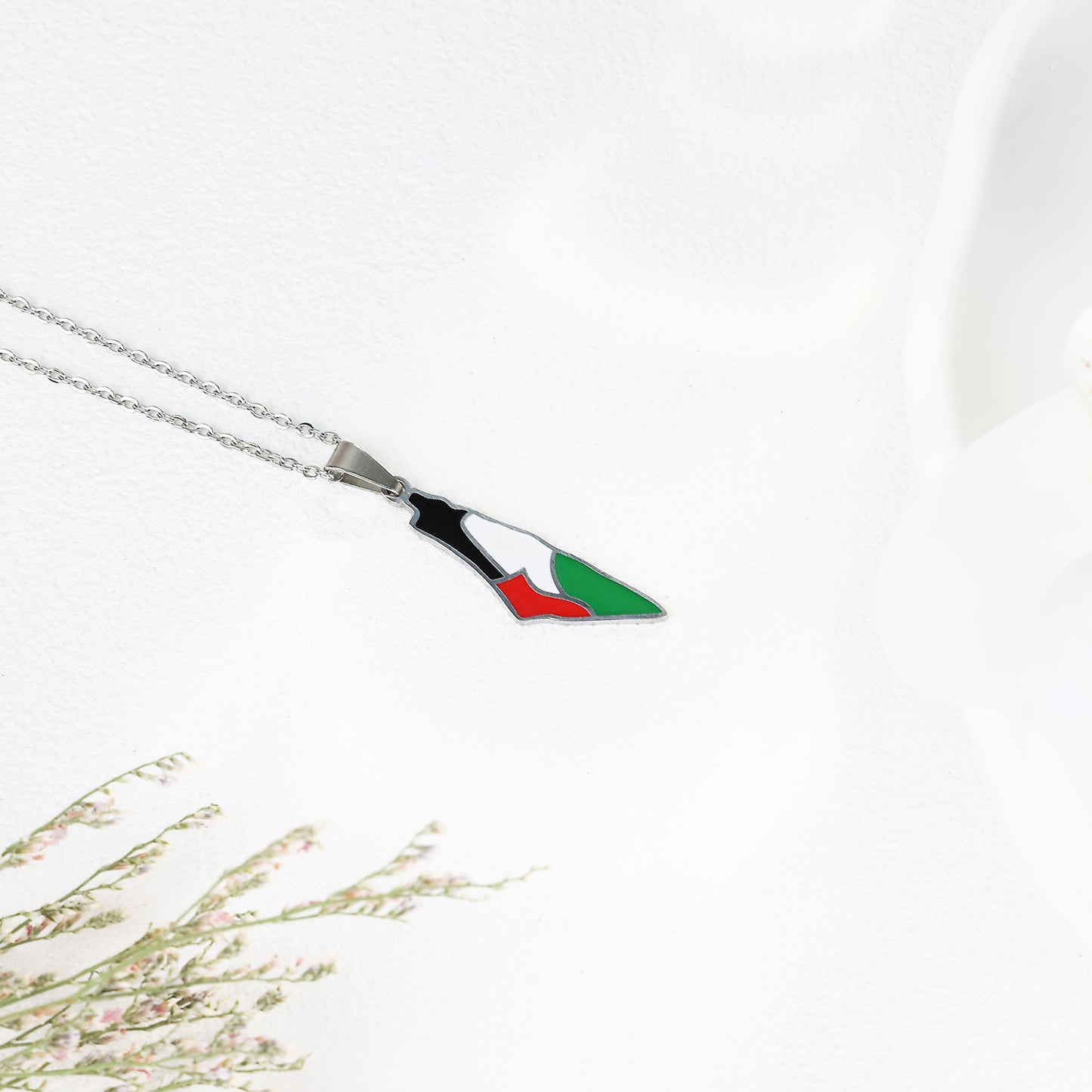 Palestine Map Shape Necklace