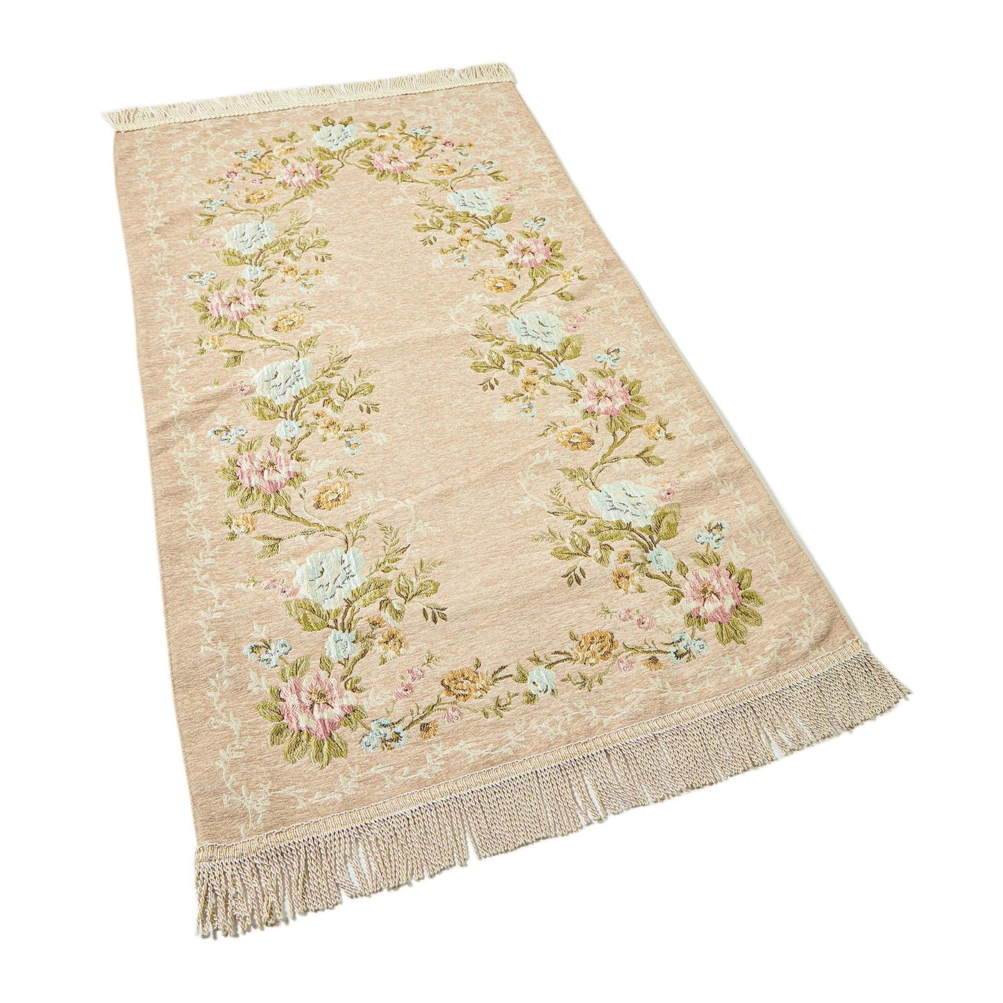 Pure Embroidered Rug With Latex Pad