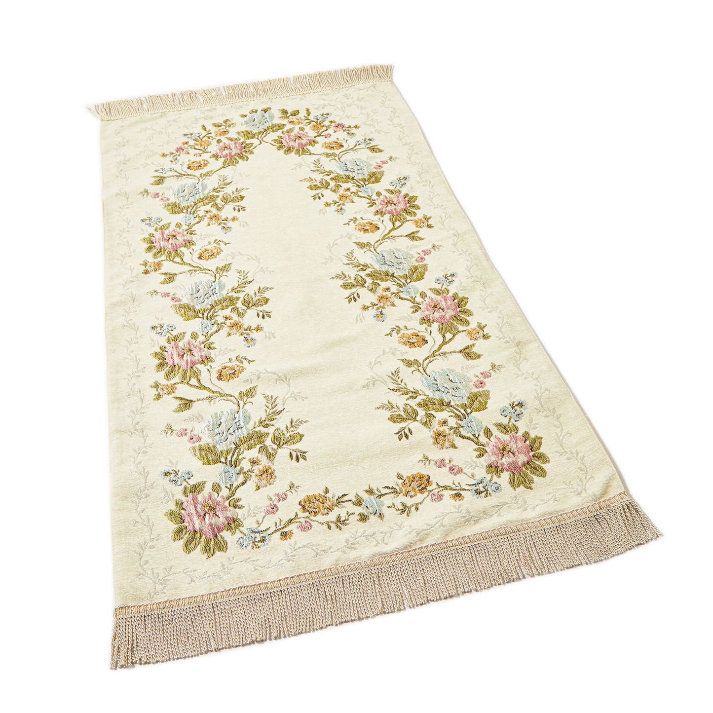 Pure Embroidered Rug With Latex Pad