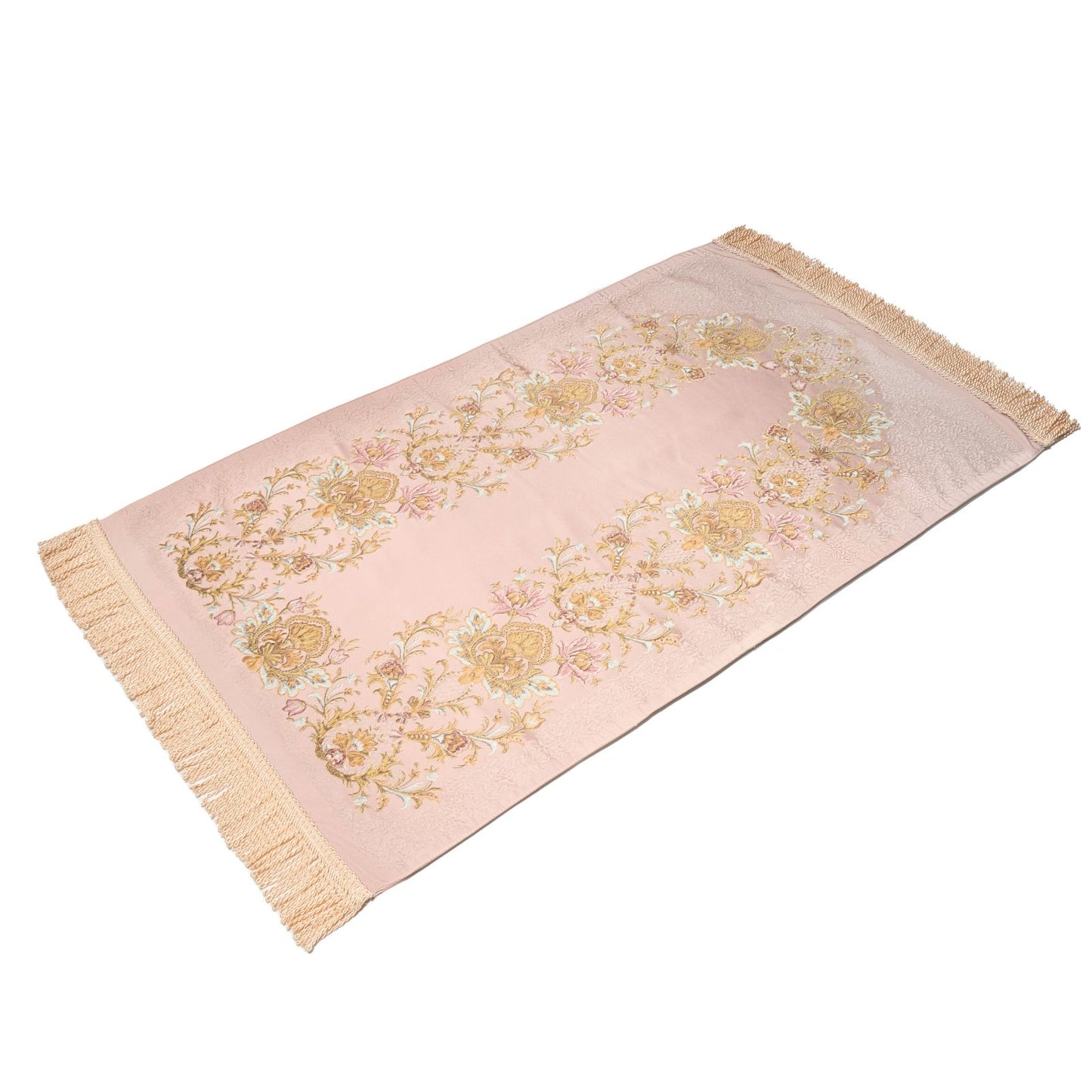 Silky & Lustrous Embroidered Prayer Rug