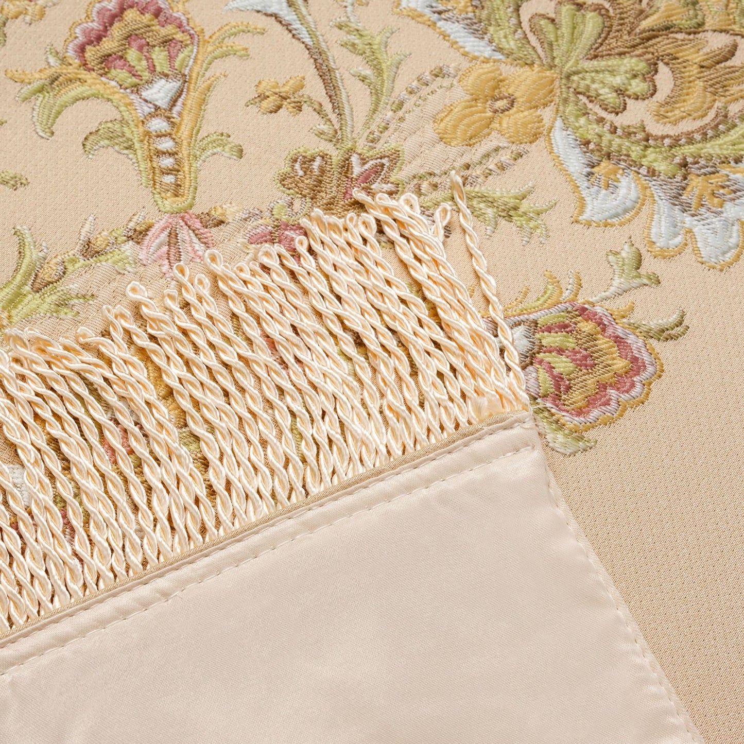 Silky & Lustrous Embroidered Prayer Rug