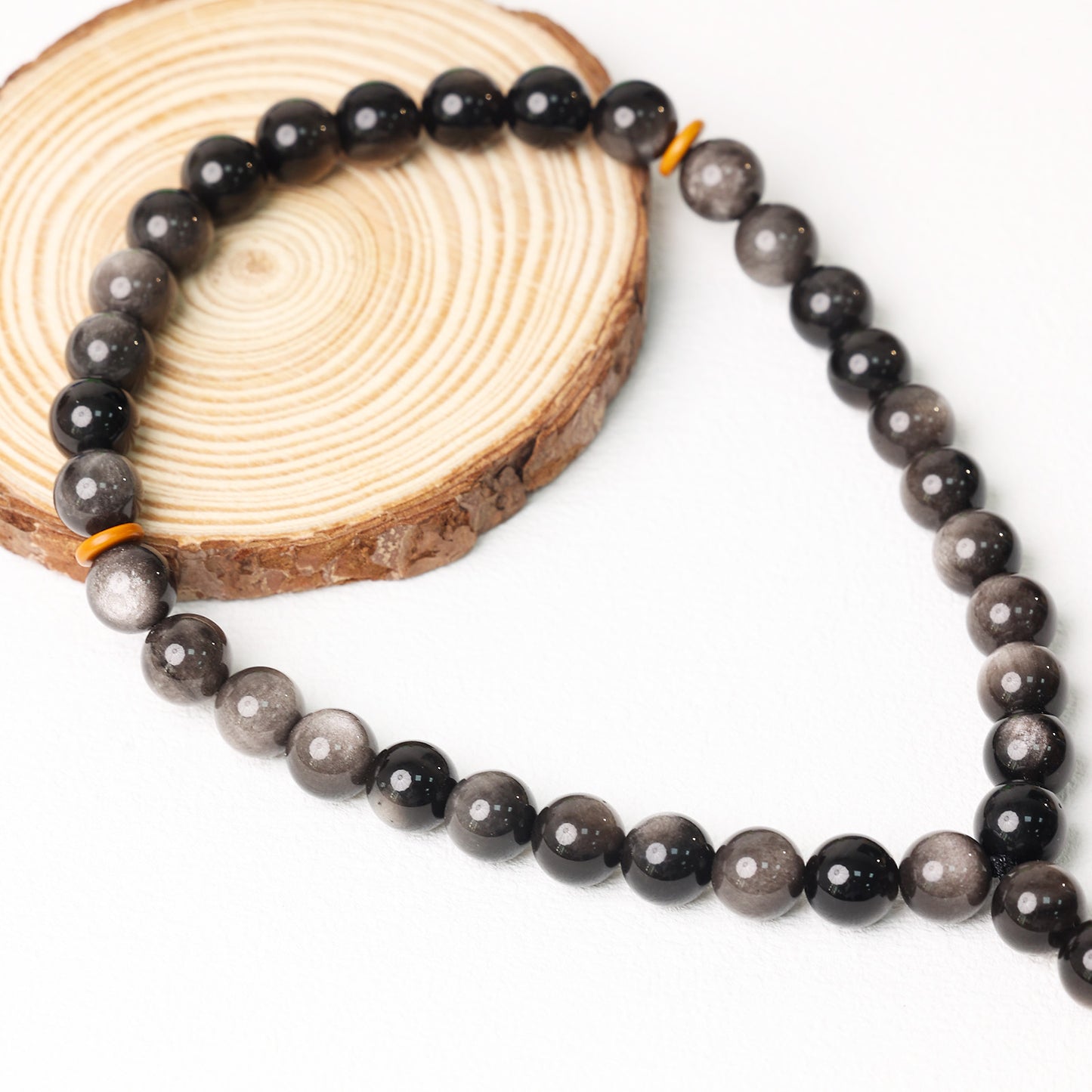 Silver Obsidian Stone – Tasbih Islamic Prayer Beads