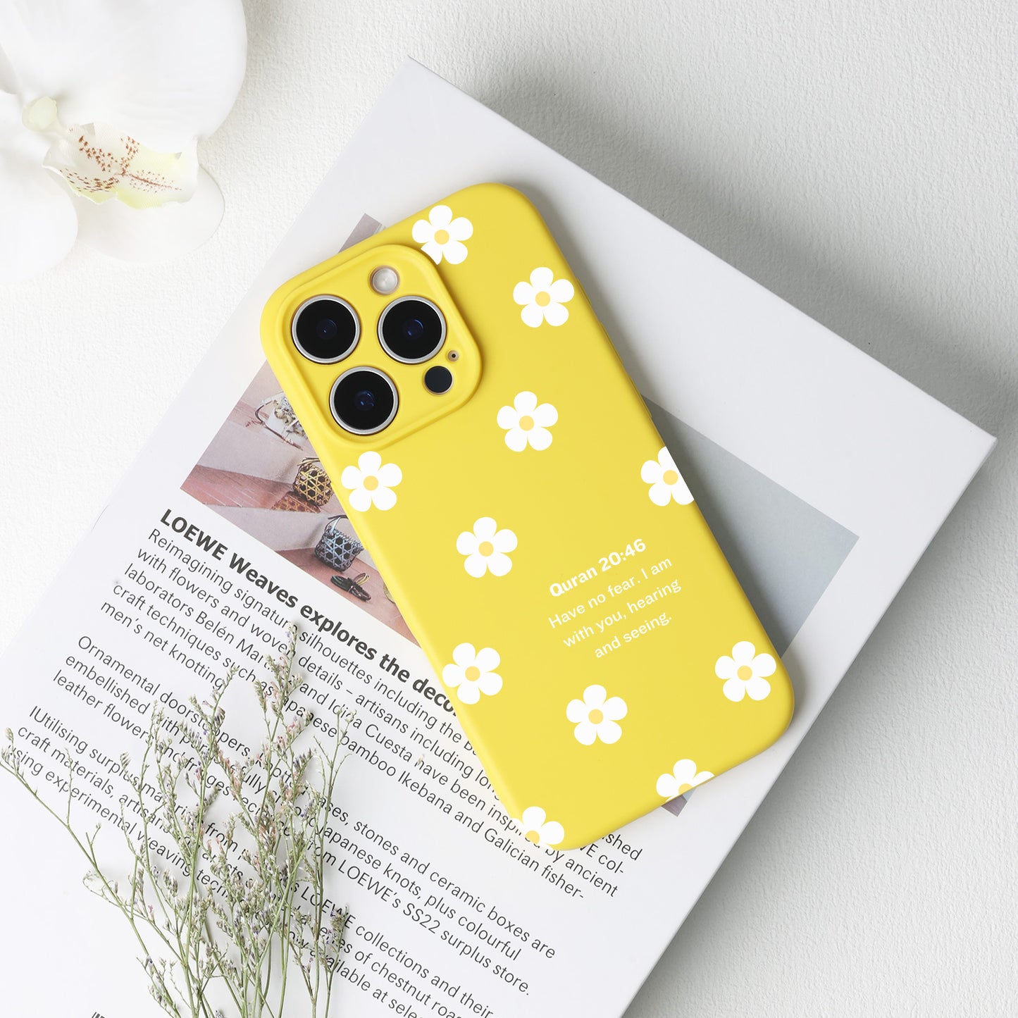 Small Flowers with Quran Quote Phone Case