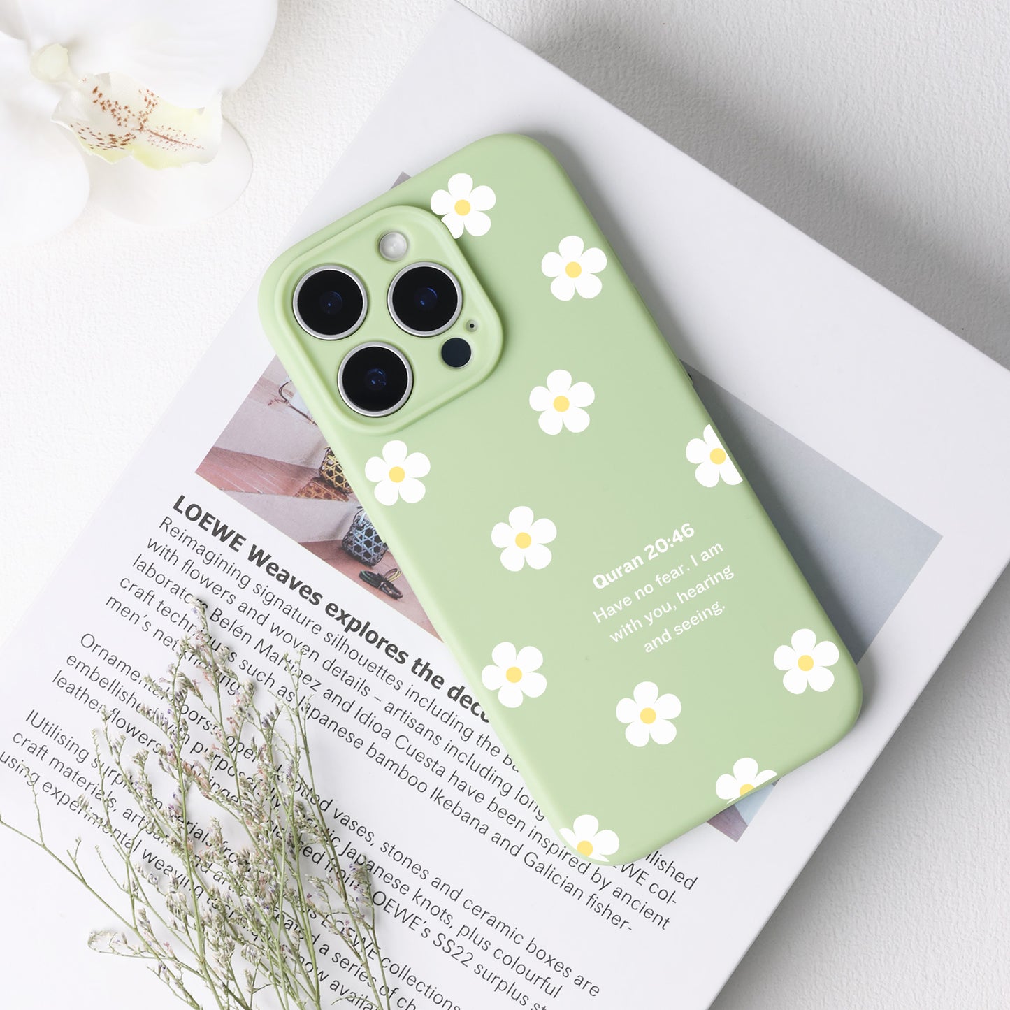 Small Flowers with Quran Quote Phone Case