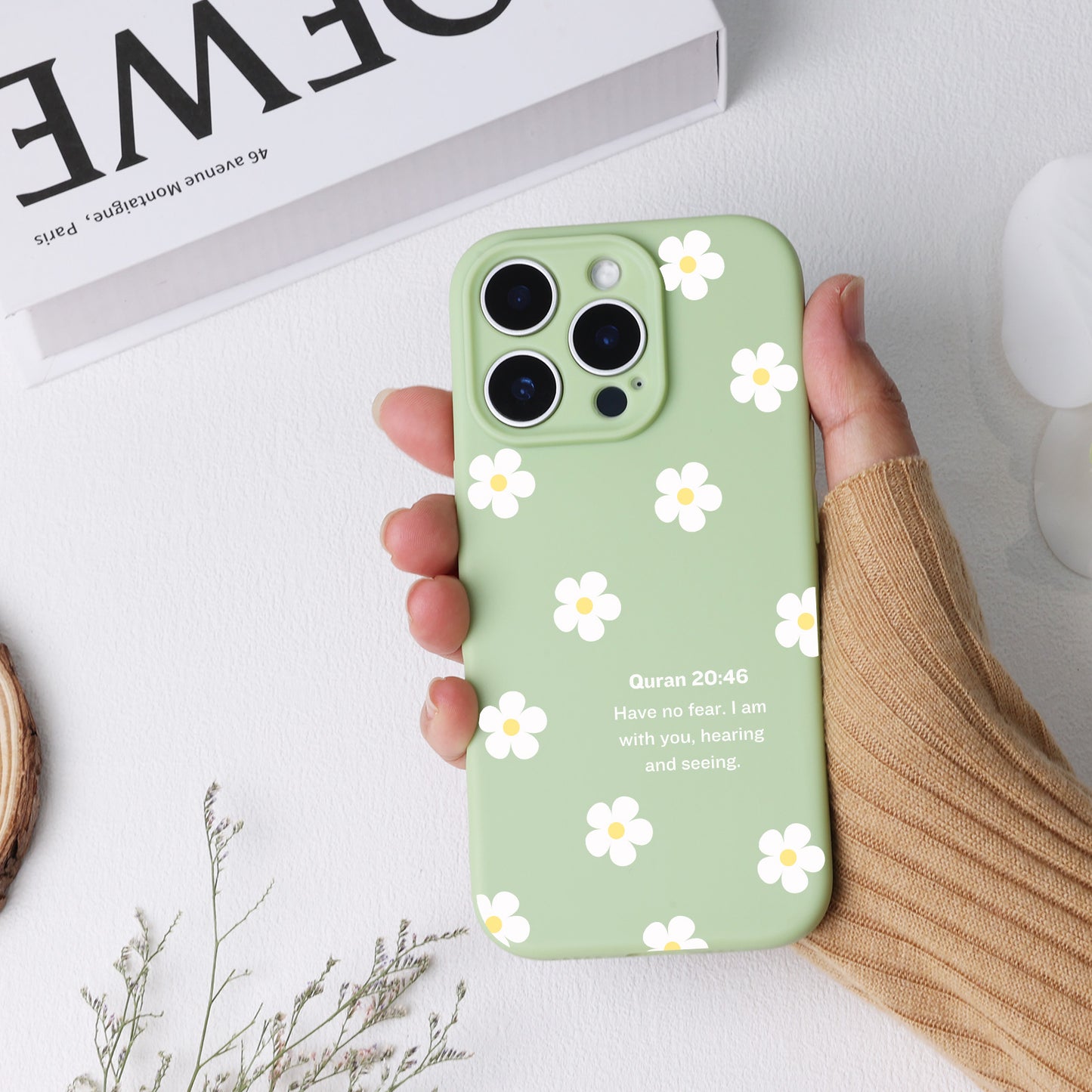 Small Flowers with Quran Quote Phone Case