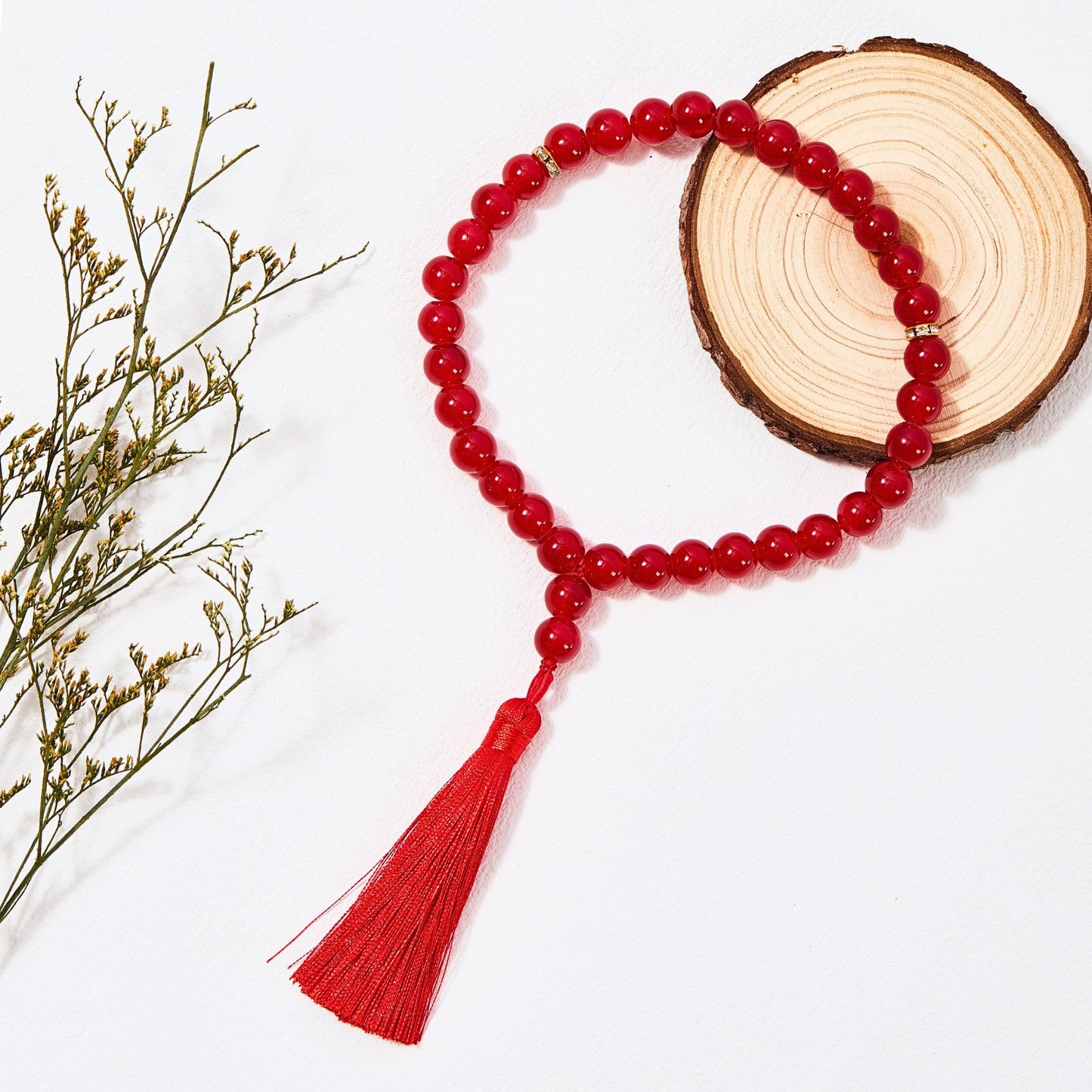 Simple Solid Color Glass-Tasbih Islamic Prayer Beads