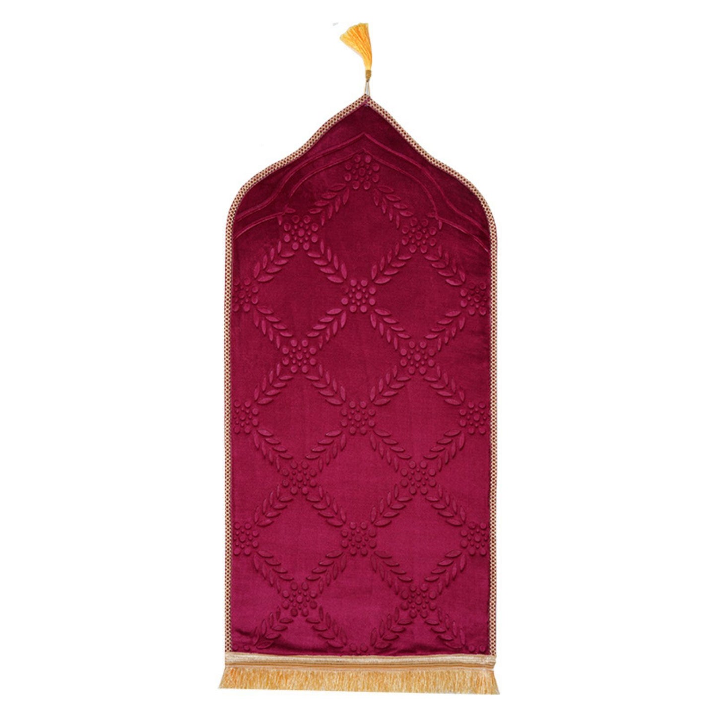 Solid Mosque Shape Prayer Rug For Kids