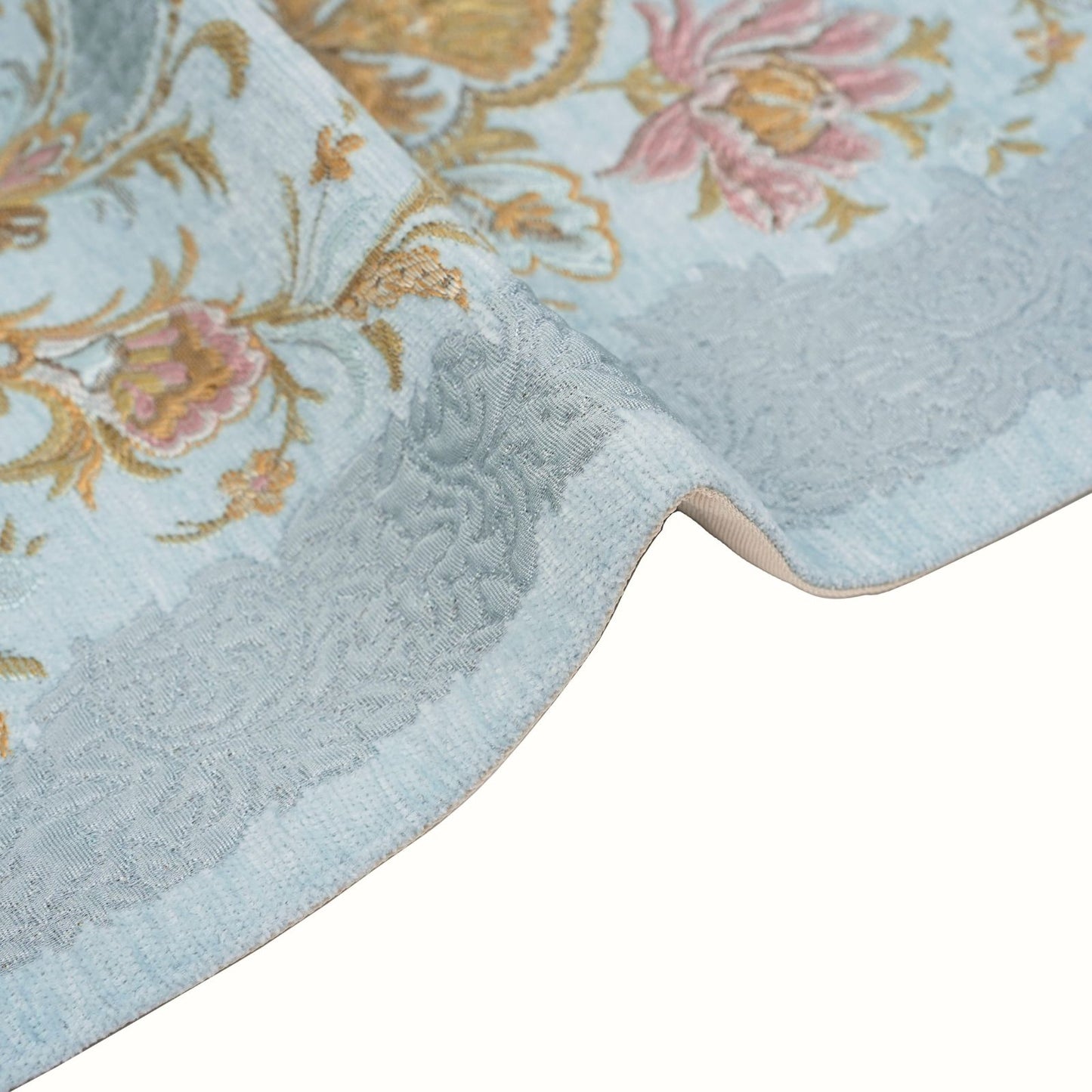 Standout Embroidered Rug With Latex Cushion