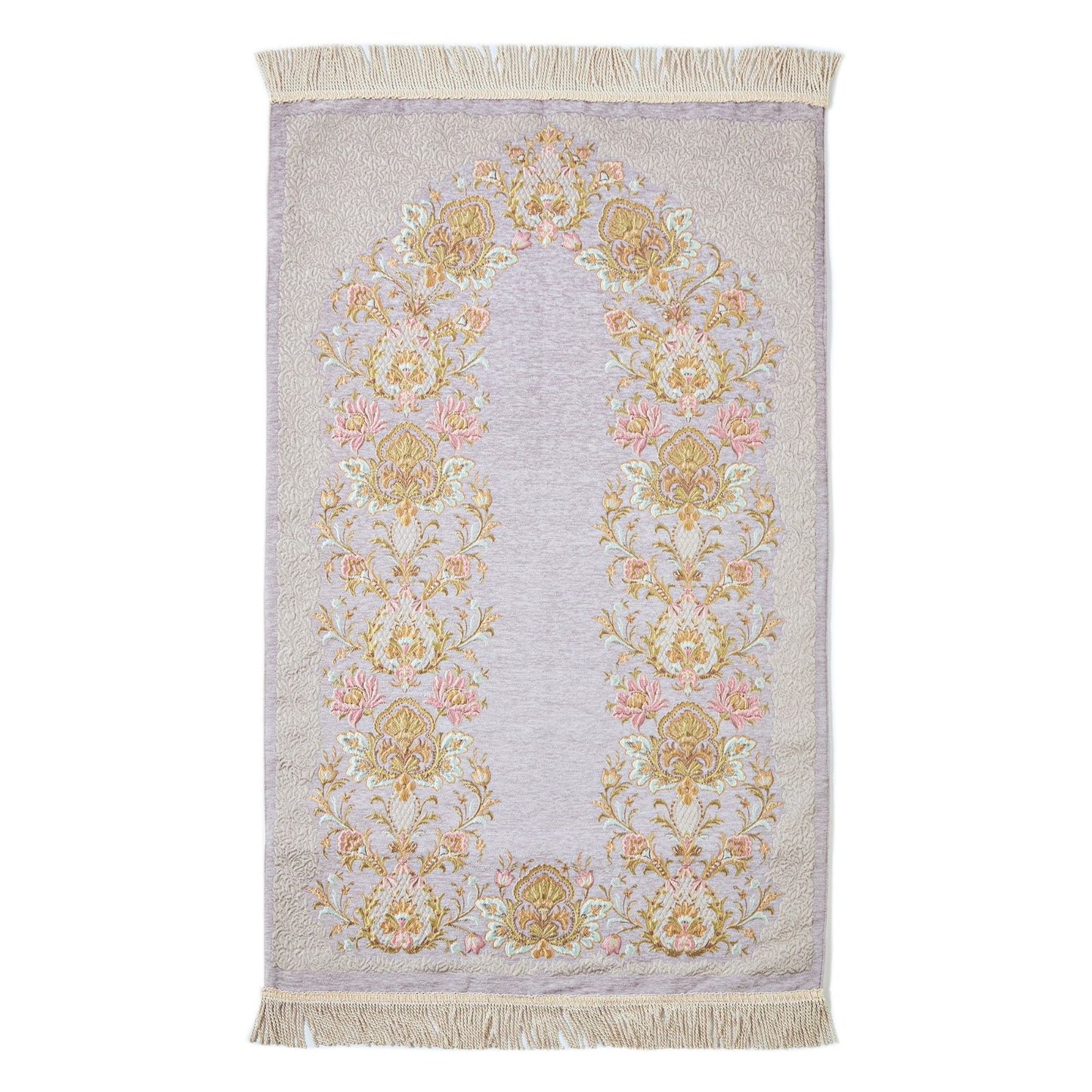 Standout Embroidered Rug With Latex Cushion