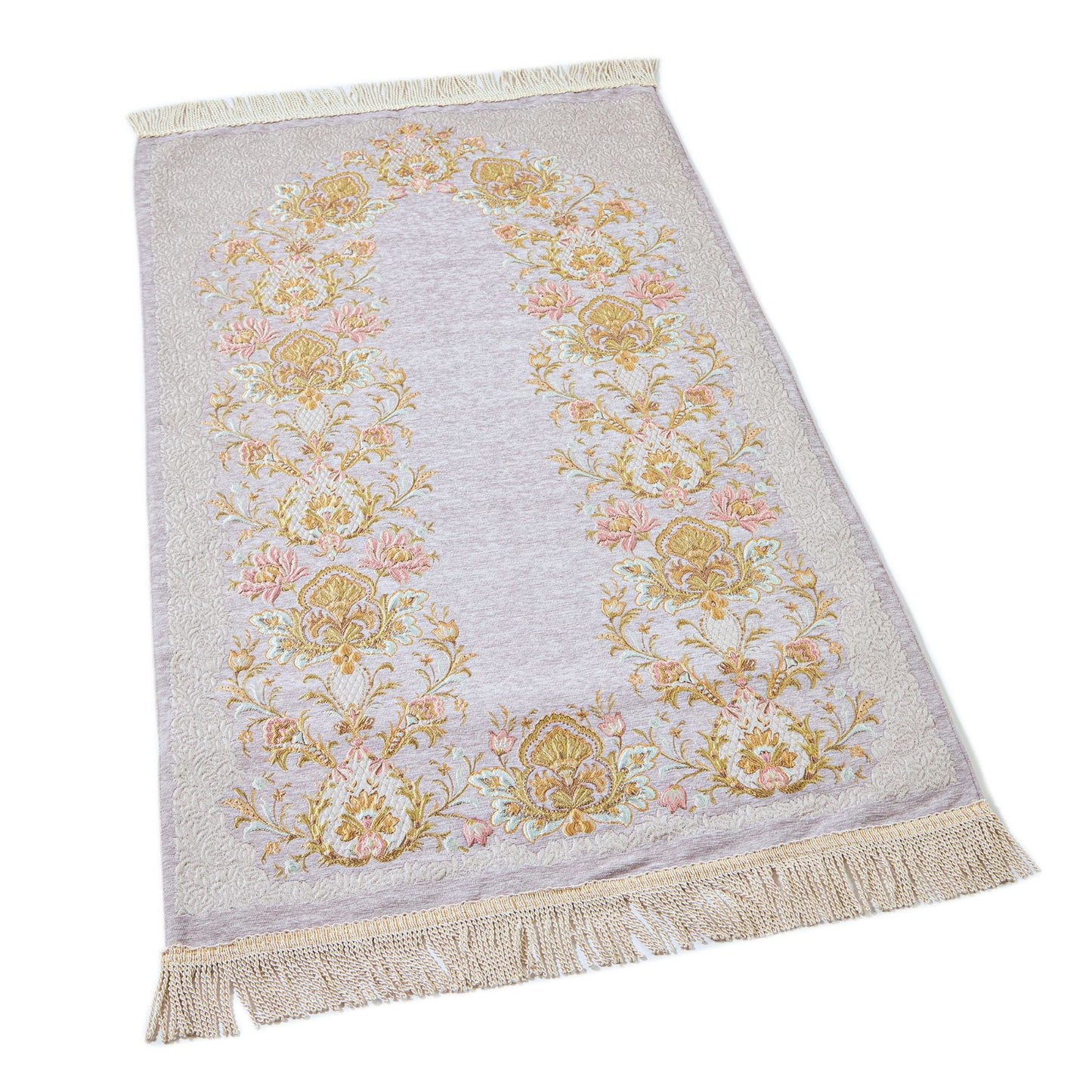 Standout Embroidered Rug With Latex Cushion