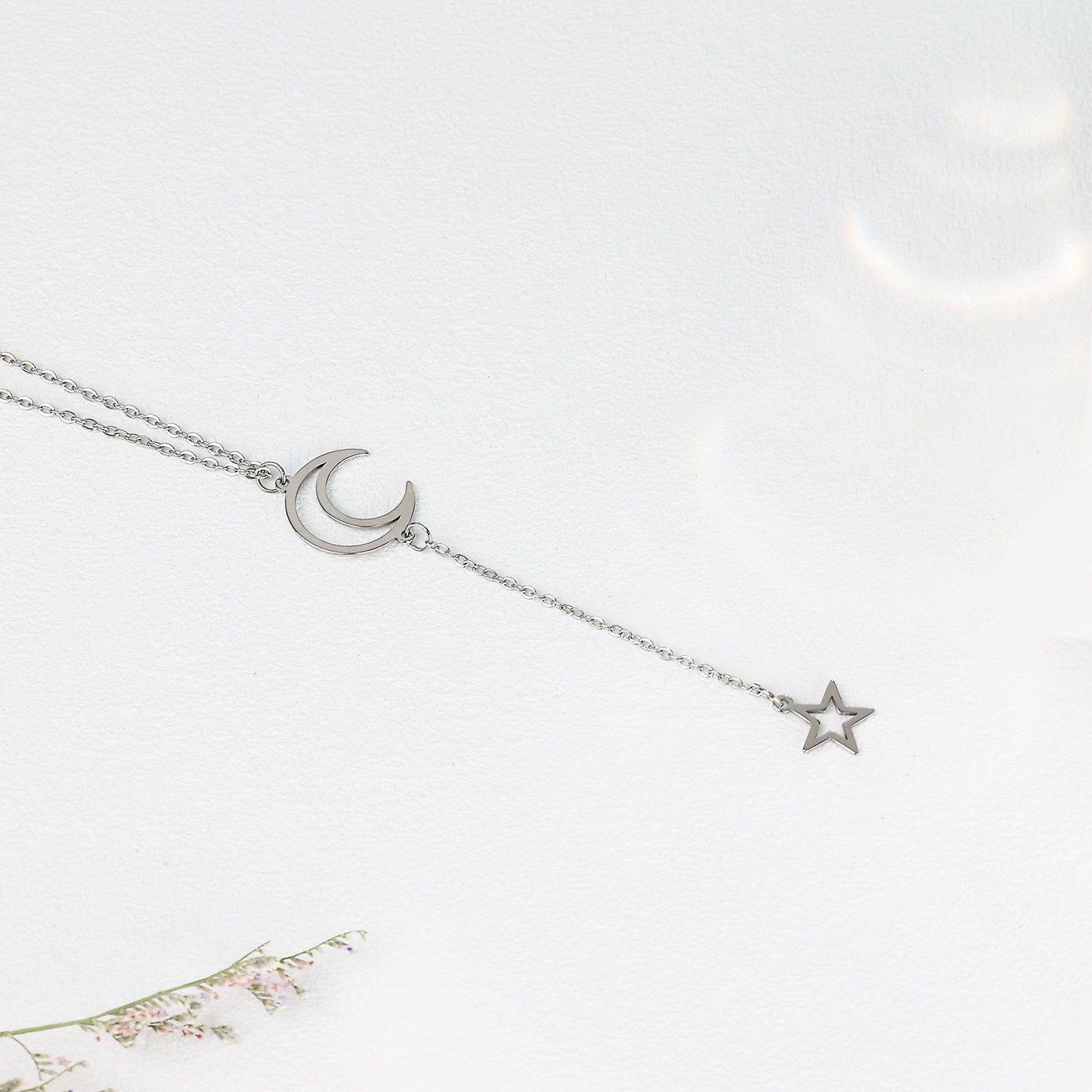 Star & Moon Long Necklace