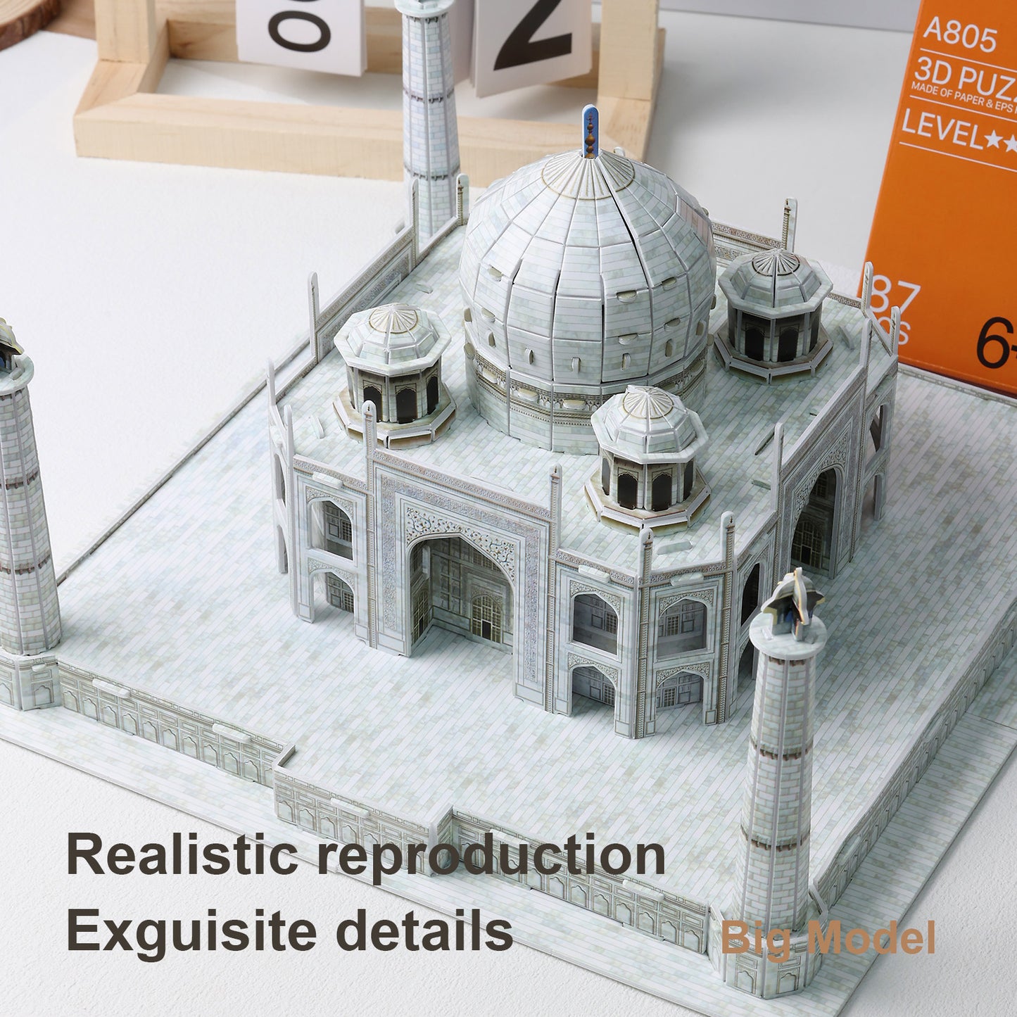 3D Paper Puzzle Of Taj Mahal
