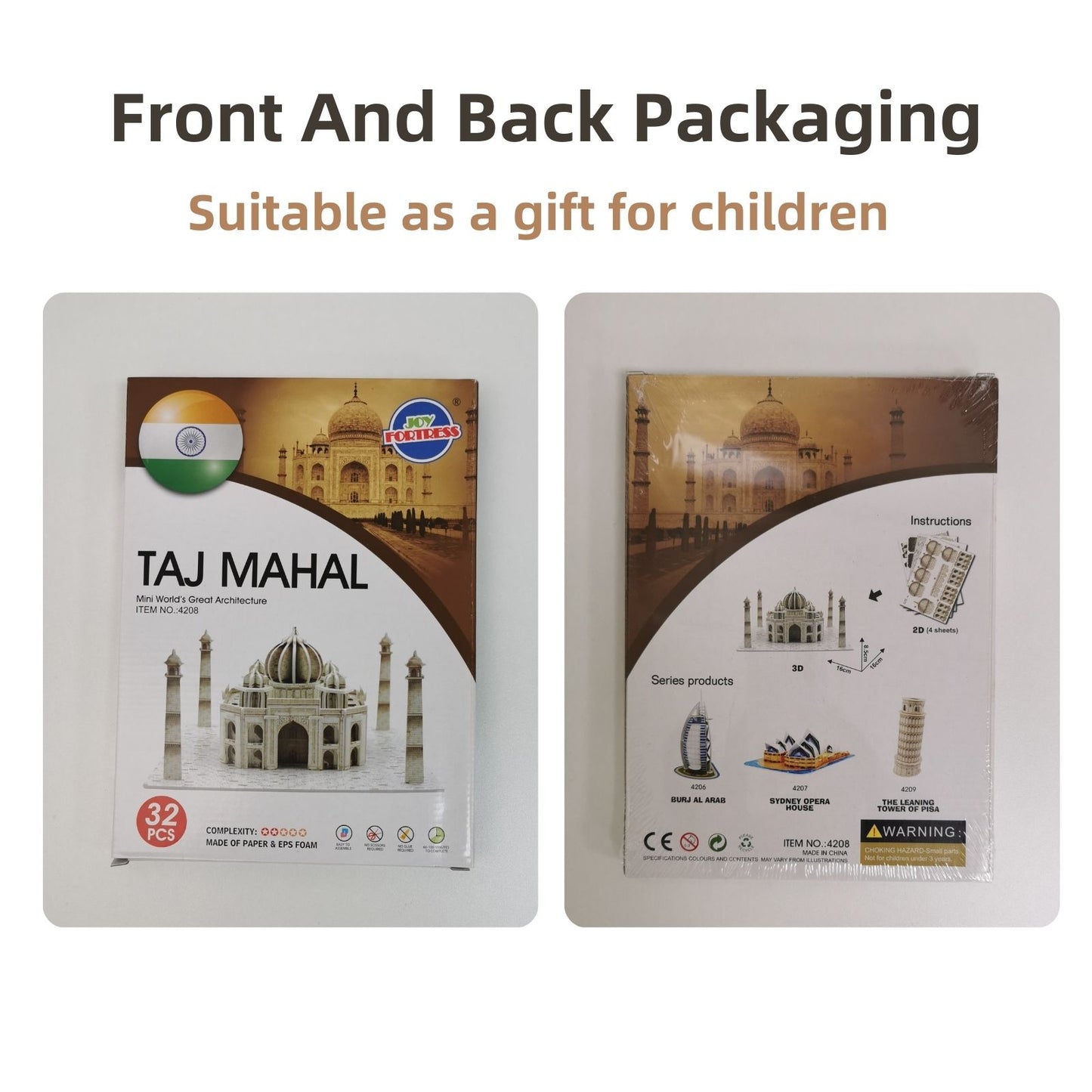3D Paper Puzzle Of Taj Mahal