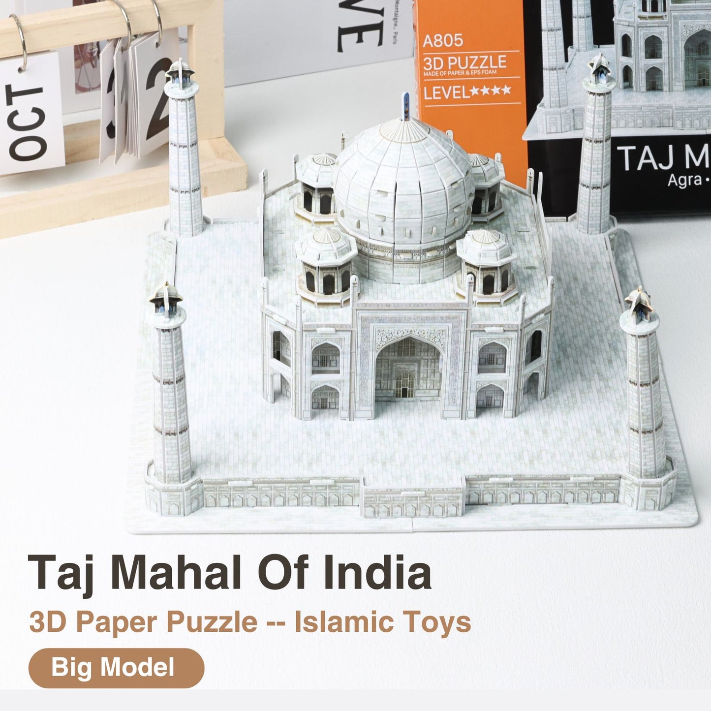 3D Paper Puzzle Of Taj Mahal