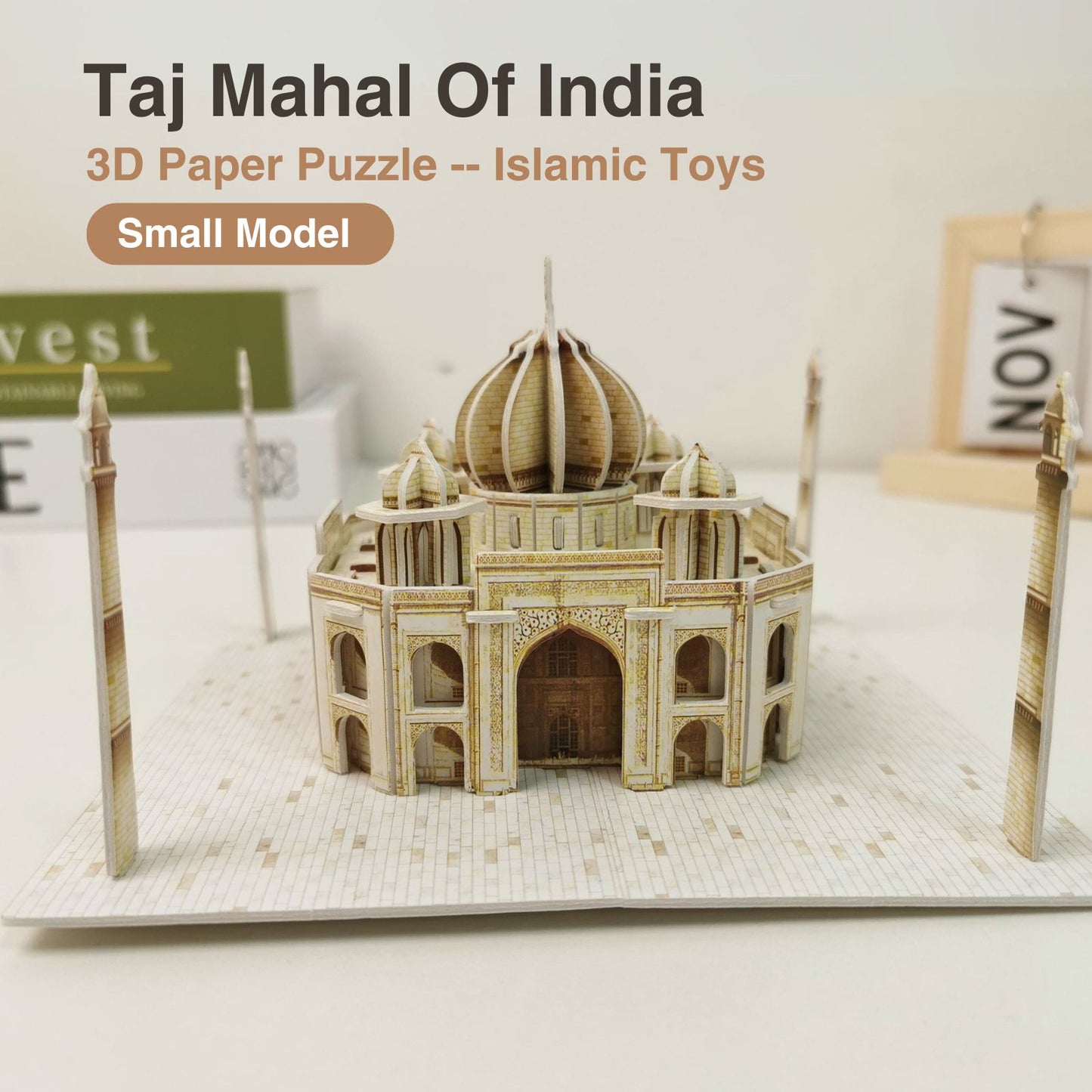 3D Paper Puzzle Of Taj Mahal